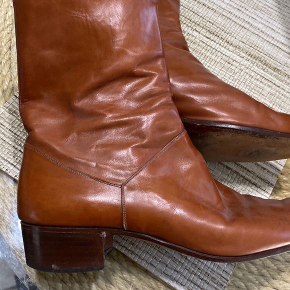 MENS LEATHER BOOTS WITH ZIPPER VERY soft leather. - Picture 6 of 16